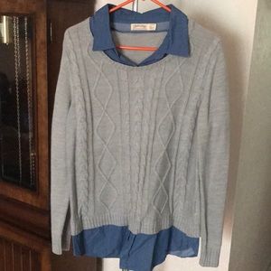 Faded Glory Two For Collared Sweater